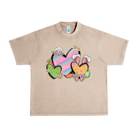 French Oak easter hearts Urban Heavy Tee - MaliasSmallBusiness