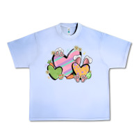 Grape Ice easter hearts Urban Heavy Tee - MaliasSmallBusiness