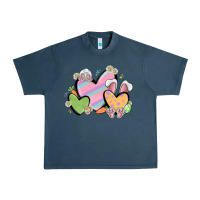 Midnight Navy easter hearts Urban Heavy Tee - MaliasSmallBusiness