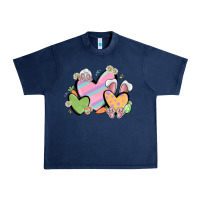 Navy easter hearts Urban Heavy Tee - MaliasSmallBusiness