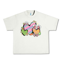 Pistachio easter hearts Urban Heavy Tee - MaliasSmallBusiness
