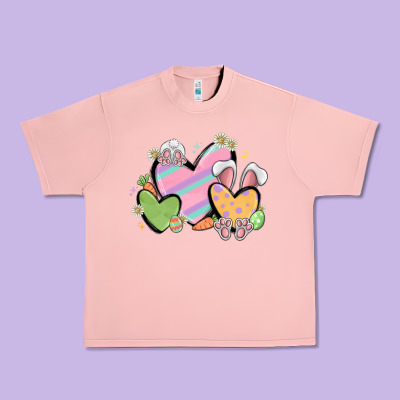 Easter Hearts Urban Heavy Tee Designed By Maliassmallbusiness