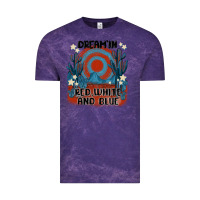 Cloud Purple dream' in red white and blue Vintage Tee - MaliasSmallBusiness