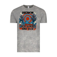 Cloud Rock dream' in red white and blue Vintage Tee - MaliasSmallBusiness