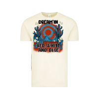 Vintage Arctic dream' in red white and blue Vintage Tee - MaliasSmallBusiness