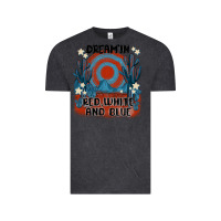 Vintage Black dream' in red white and blue Vintage Tee - MaliasSmallBusiness