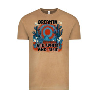 Vintage Camel dream' in red white and blue Vintage Tee - MaliasSmallBusiness