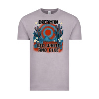 Vintage Zinc dream' in red white and blue Vintage Tee - MaliasSmallBusiness