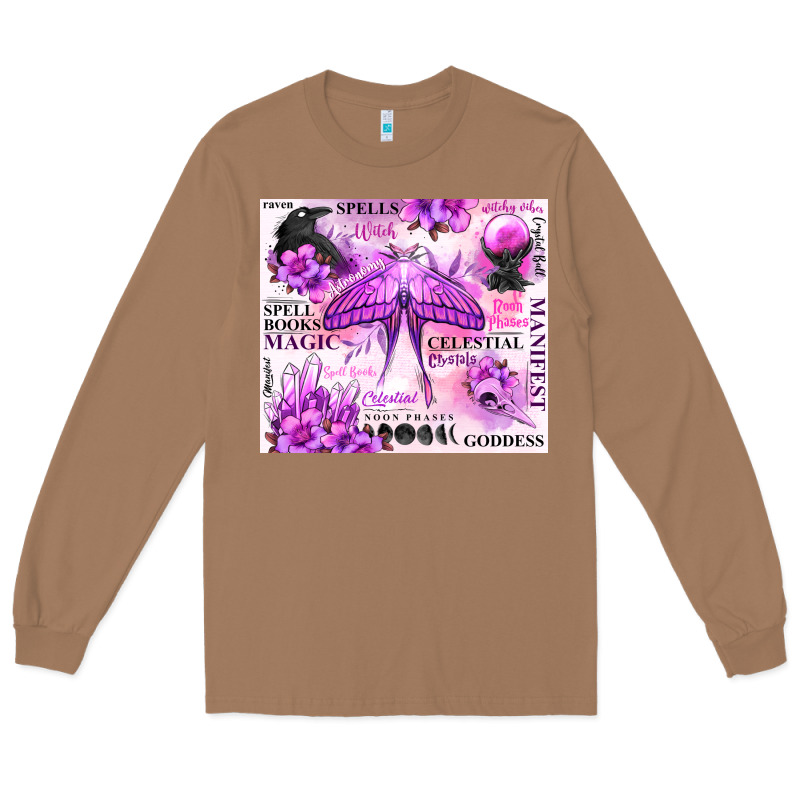 Witchy Celestial Witch Long Sleeve Tee by MaliasSmallBusiness | Teevron