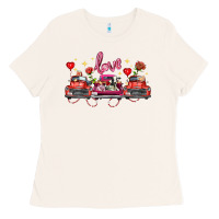 Bone valentine's day farm trucks farm animals Ladies Tee - FaDigitalArtStudio