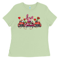 Matcha valentine's day farm trucks farm animals Ladies Tee - FaDigitalArtStudio