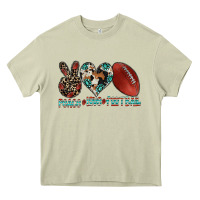 Peace Love Football Heavy Core Tee | Teevron