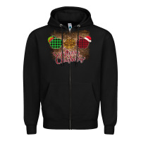 Black Merry Christmas Apples Zipper Hoodie - Bettercallsaul