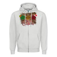 Dove Grey Merry Christmas Apples Zipper Hoodie - Bettercallsaul