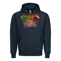 Navy Merry Christmas Apples Zipper Hoodie - Bettercallsaul