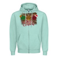 Seafoam Merry Christmas Apples Zipper Hoodie - Bettercallsaul