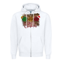 White Merry Christmas Apples Zipper Hoodie - Bettercallsaul