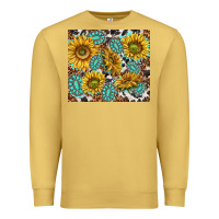 Antique Gold turquoise sunflowers with gemstones Premium Sweatshirt - TumblerDesignByShophia