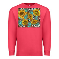 Cardinal turquoise sunflowers with gemstones Premium Sweatshirt - TumblerDesignByShophia