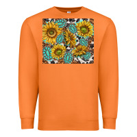 Carrot turquoise sunflowers with gemstones Premium Sweatshirt - TumblerDesignByShophia