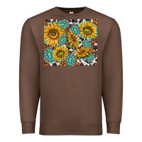 Chestnut turquoise sunflowers with gemstones Premium Sweatshirt - TumblerDesignByShophia