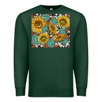 Sports Green turquoise sunflowers with gemstones Premium Sweatshirt - TumblerDesignByShophia