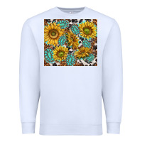 White turquoise sunflowers with gemstones Premium Sweatshirt - TumblerDesignByShophia