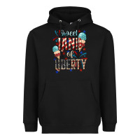 Black Sweet land of liberty 4th of july Heavyweight Hoodie - HowdyJamesFarm