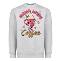 Heather Grey mama needs coffee Heavyweight Sweatshirt - MaliasSmallBusiness