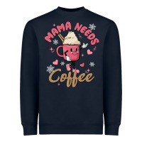 Navy mama needs coffee Heavyweight Sweatshirt - MaliasSmallBusiness