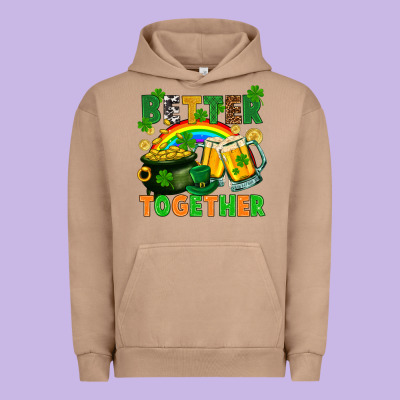 St. Patrick's Day Better Together Urban Hoodie Designed By Fadigitalartstudio