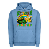 Pigment Pebble Blue St. Patrick's Day better together Urban Hoodie - FaDigitalArtStudio