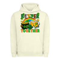 Pigment Pistachio St. Patrick's Day better together Urban Hoodie - FaDigitalArtStudio
