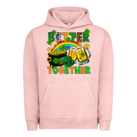 Pigment Salmon St. Patrick's Day better together Urban Hoodie - FaDigitalArtStudio