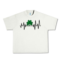 Pistachio shamrock heartbeat Urban Heavy Tee - MaliasSmallBusiness