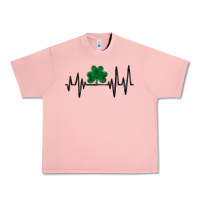 Salmon shamrock heartbeat Urban Heavy Tee - MaliasSmallBusiness