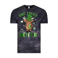 Cloud Black one lucky heifer Vintage Tee - MaliasSmallBusiness