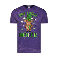 Cloud Purple one lucky heifer Vintage Tee - MaliasSmallBusiness