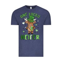 Vintage Denim one lucky heifer Vintage Tee - MaliasSmallBusiness