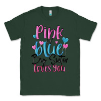 Sports Green pink or blue big sister loves you Classic Tee - MaliasSmallBusiness