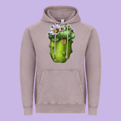 Blossfeldia Cacti Vintage Hoodie Designed By Lillyallendesigns