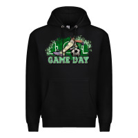 Black Game day soccer Premium Hoodie - HowdyJamesFarm