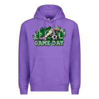 Purple Game day soccer Premium Hoodie - HowdyJamesFarm