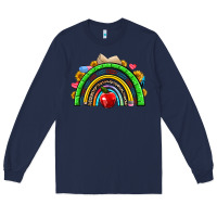 Navy school rainbow Long Sleeve Tee - NancyCooperArtShop