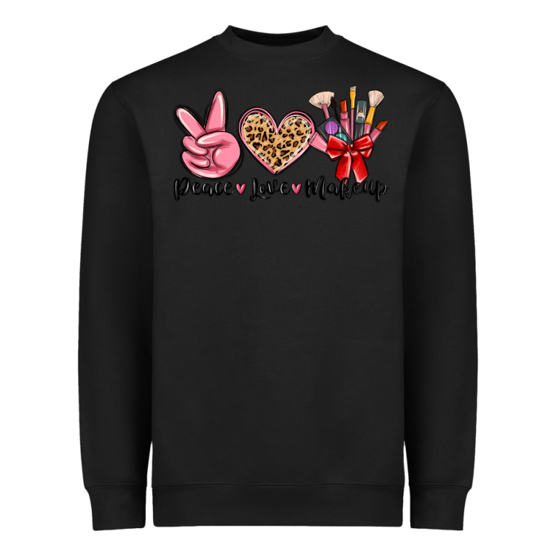 Peace Love Makeup Heavyweight Sweatshirt by MaliasSmallBusiness | Teevron