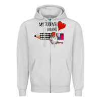 Dove Grey my students stole my heart Zipper Hoodie - Bettercallsaul