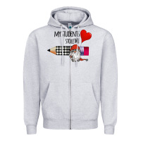 Heather Grey my students stole my heart Zipper Hoodie - Bettercallsaul