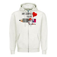 Oatmeal Heather my students stole my heart Zipper Hoodie - Bettercallsaul