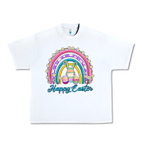 White easter egg bunny rainbow Urban Heavy Tee - AdoDesignShop