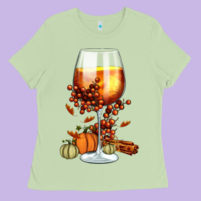 Thanksgiving Fall Ladies Tee Designed By Fadigitalartstudio